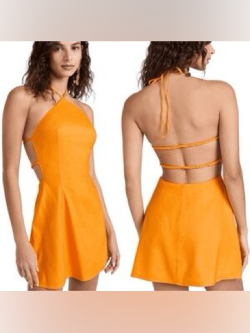 Cult Gaia Jordana Dress, orange, size small